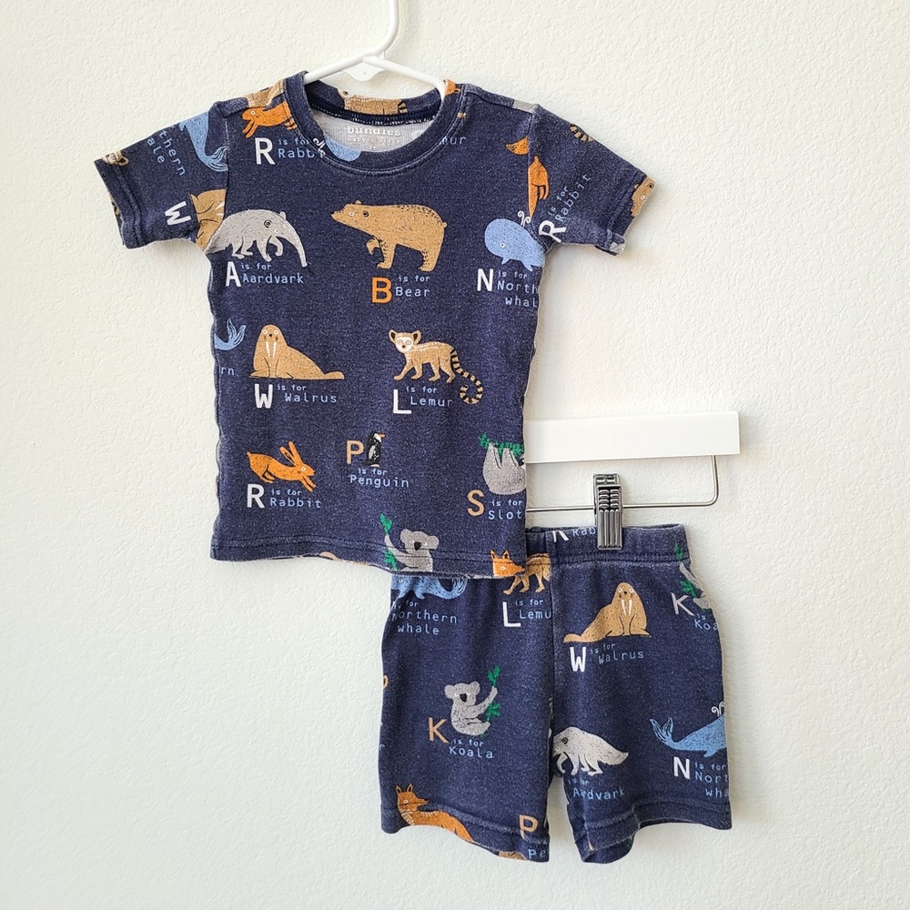 ABC Animal Short Sleeve Pajama Set